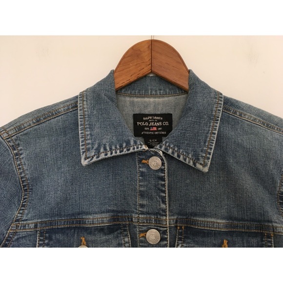VTG Ralph Lauren Polo Jeans Co. Blue Jean Jacket Womens Sz S Cowboy Rodeo Y2K - Picture 3 of 16